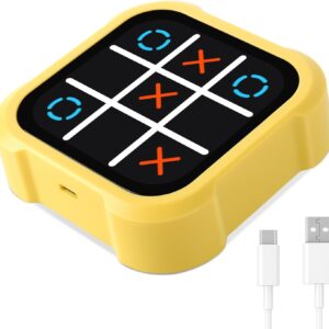 Tic Tac Toe Bolt Game, Electronic 4-in-1 Handheld Puzzle Game Console, Portable Infinite TicTacToe Travel Game for Educational and Memory Growth， Family, Toys Board Games for Kids and Adults