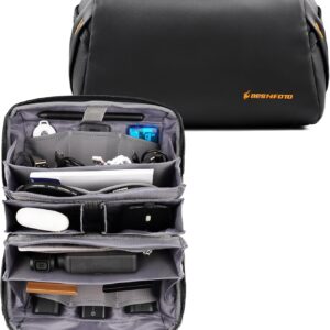 Besnfoto Tech Pouch Electronic Organizer Accessory Bag Waterproof Travel Portable Carrying Case for Cables, Camera Batteries, Photography card, MaceBook Charger