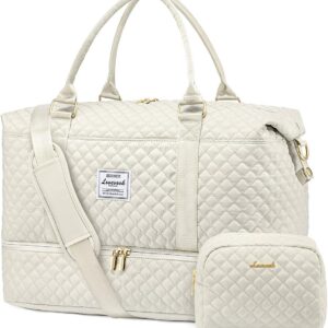 LOVEVOOK Travel Duffle Bag,Weekender Bags for Women with Shoe Compartment，Carry on Overnight Bag with Toiletry Bag,Gym Duffel Bag with Wet Pocket, Hospital Bags for Labor and Delivery