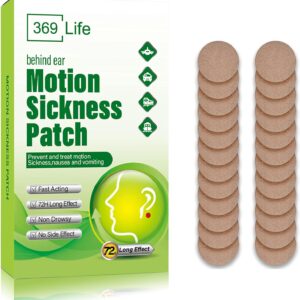 Motion Sickness Patches for Car and Boat Rides, Ships, Cruise and Airplane & Other Forms of Transport - Travel Essentials, for Adults and Kids (24 Count)