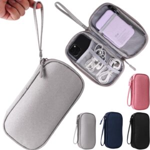 Universal Cable Organizer - Electronics Accessories Bag for Charger, Phone, Memory Card, Travel Gadget Bag (Grey)